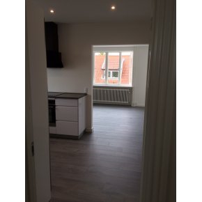 Fra entre, gennem kkken, ind mod stue